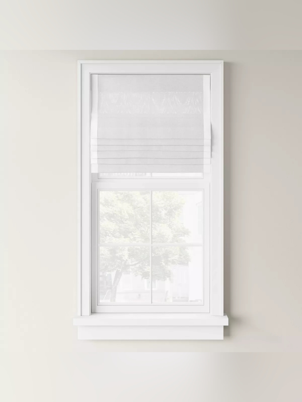 New In Box - Threshold -  23"x64" Light Filtering Cordless Linen Blend  White